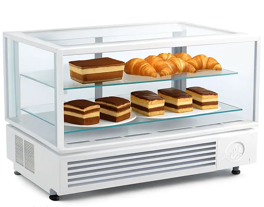 یخچال کیک رومیزی 75 سانتی سفید